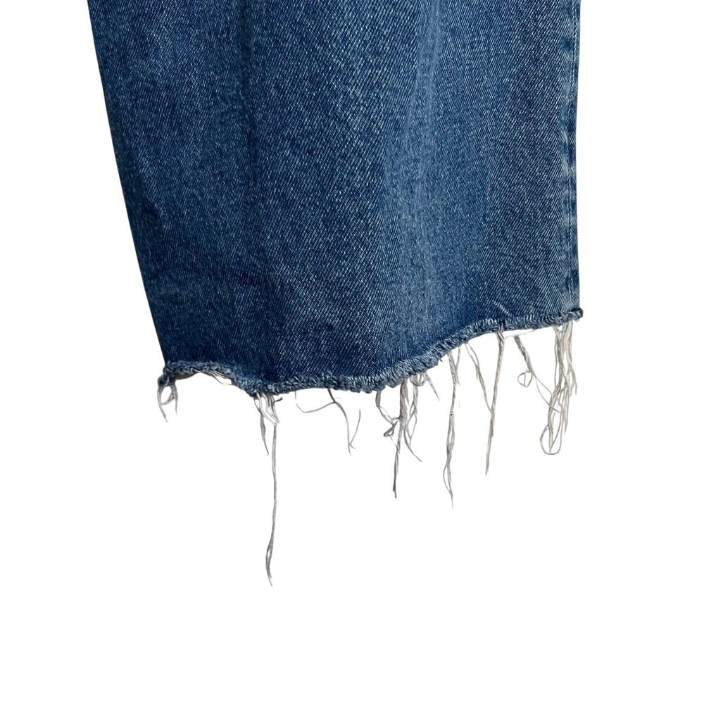 Ag Adriano Goldschmied Deven High Rise Ultra Wide Leg Jeans Blue Denim Size 28R - Picture 12 of 12
